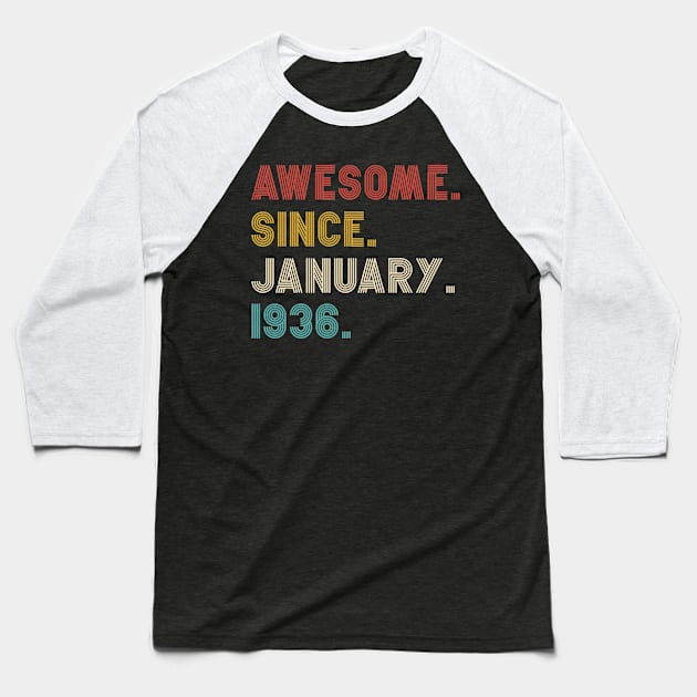 Awesome Since 1936 birthday Baseball T-Shirt by mason artist